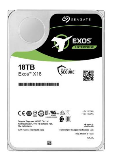 Seagate Exos X18 HDD | 18TB | 3.5'' | 6GB/s SAS | RPM 7200